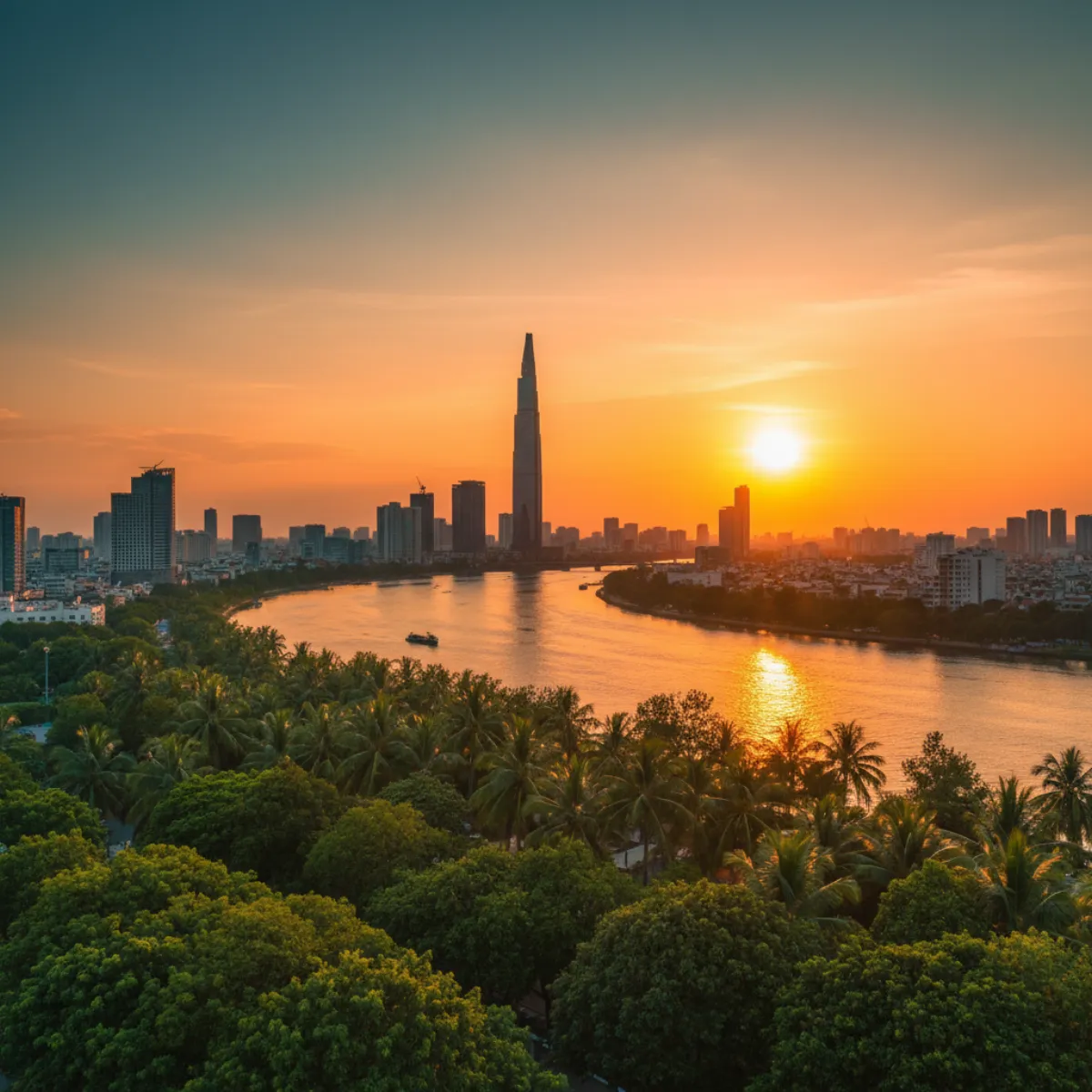 ホーチミンの夕暮れ